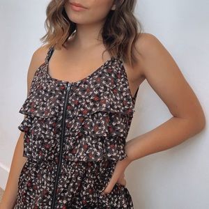 Strapless zip up dress